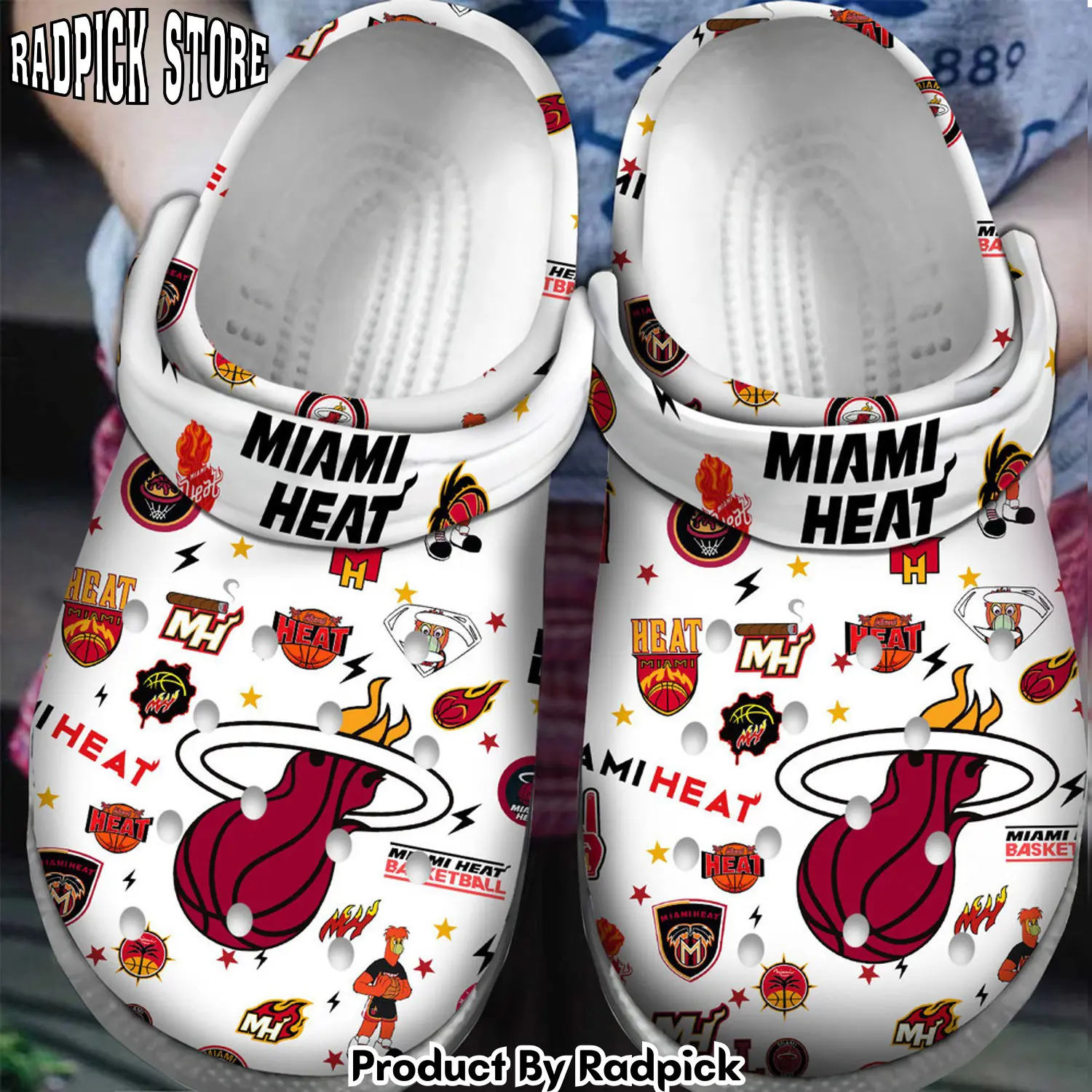Radpick premium miami heat nba sport clogs shoes for men women gh6 rp6522225